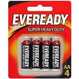 Eveready Super Heavy Duty AA (Pack: 4)