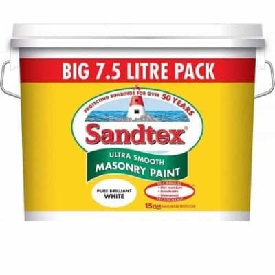 Sandtex Masonry Paint Ultra Smooth 7.5L Pure Brilliant White