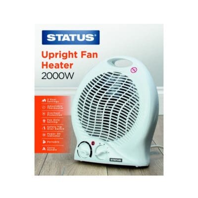 Status Portable Upright Electric Fan Heater 2000w