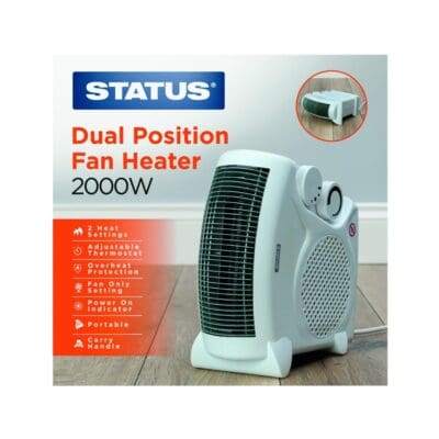 Status Portable Dual Position Fan Heater 2000w