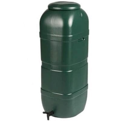 Slimline Water Butt with Lid and Tap - 100 Litre