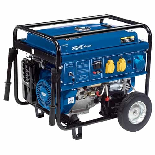 Draper Petrol Generator with wheels (6.5KVA/6.0KW) - 16143 1 Draper Generator 16143