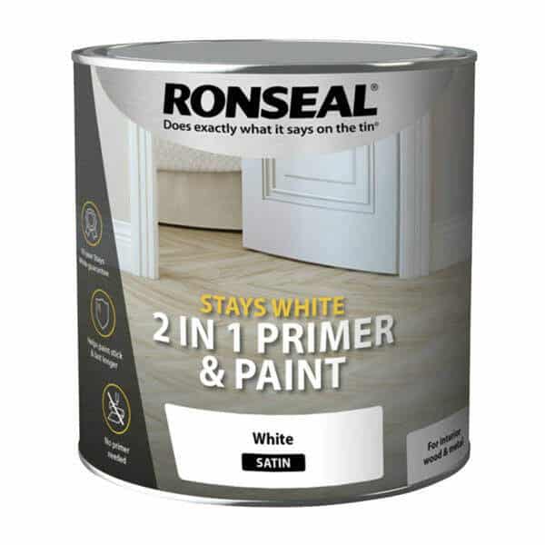 Ronseal Stays White 2 in 1 Primer & Paint 1 Ronseal Stays White 2 in 1 Primer & Paint