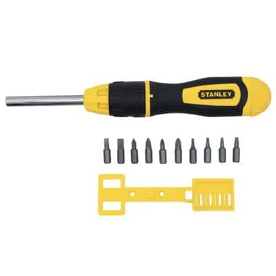 Stanley Ratchet Screwdriver and 10 Bits - STA068010