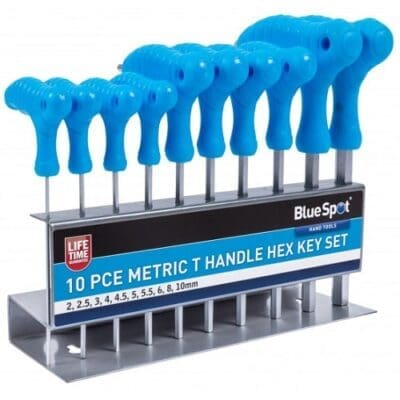 BlueSpot 10 PCE Metric T Handle Hex Key Set (2-10mm)