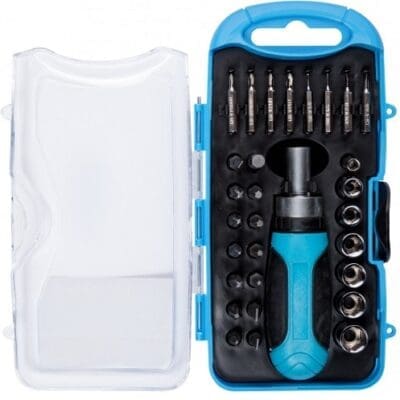 BlueSpot 30 PCE Ratchet Screwdriver and Socket Set