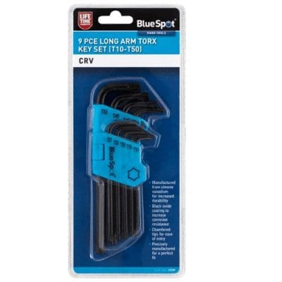 BlueSpot 9 PCE Long Arm Torx Key Set (T10-T50)