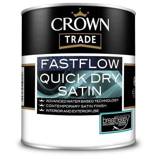 Crown Trade FastFlow Quick Dry Satin 2.5L - White