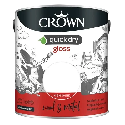Crown Quick Dry Gloss - Pure Brilliant White at Masseys
