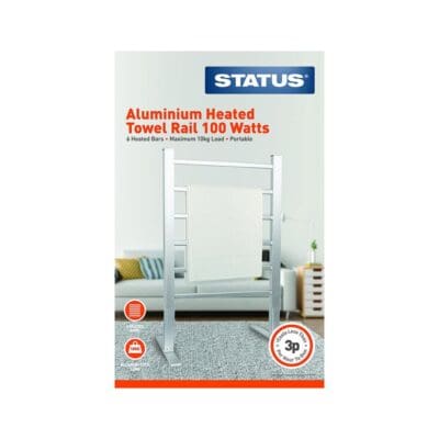 Status Portable Aluminium Towel Rail - 6 Heated Bars