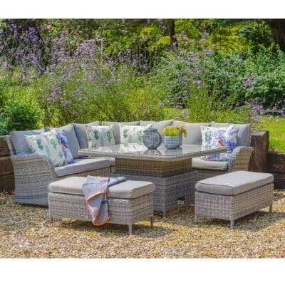 Monaco Stone Large Square Modular Dining Set