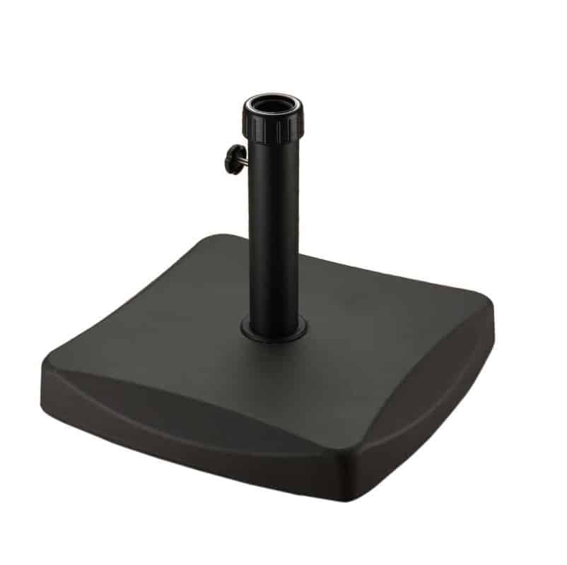 Black Square 25kg Polycrete Outdoor Parasol Base 1 25kg Black Square Parasol Base