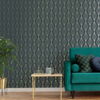 Marquise Geo Emerald Wallpaper