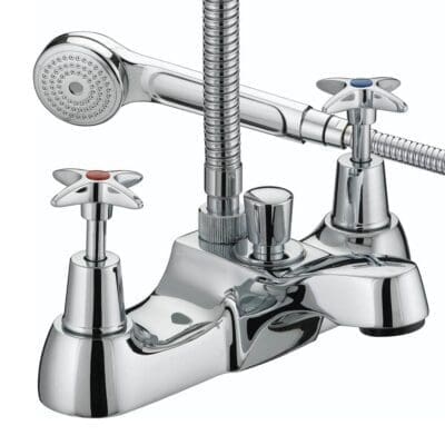 Bristan Cross Top Bath Shower Mixer Chrome - VAX BSM C