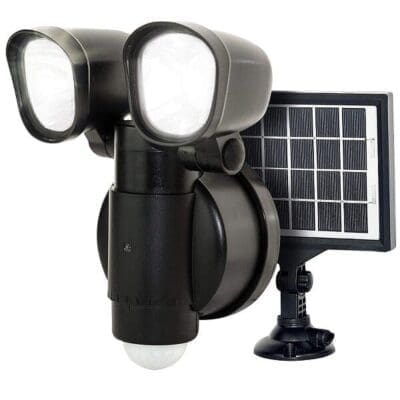 Luceco Twin LED Solar Guardian PIR Sensor Floodlight