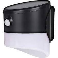 Luceco Black Solar-powered Integrated LED PIR Motion sensor Outdoor Wall light