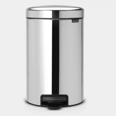 Brabantia Newlcon Pedal Bin 12L - Brilliant Steel - 113581