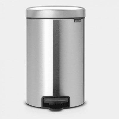 Brabantia Newlcon Pedal Bin 12L - Matt Steel - 113604