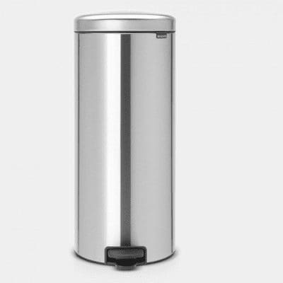 Brabantia Newlcon Pedal Bin 30L - Matt Steel - 114380