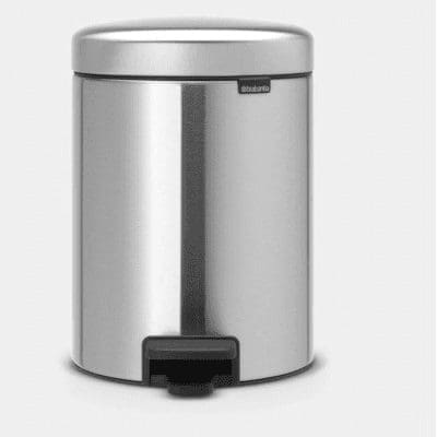 Brabantia Newlcon Pedal Bin 5L - Matt Steel - 112645