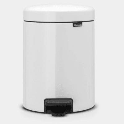 Brabantia Newlcon Pedal Bin 5L - White - 112065