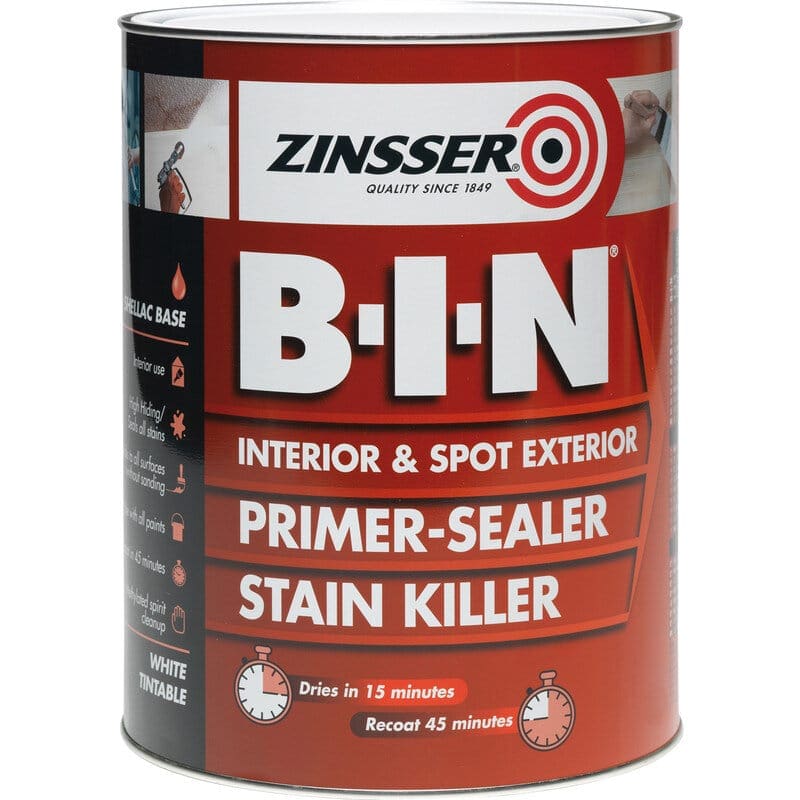 Zinsser Bin Primer Sealer - White 1L 1 Zinsser Bin Primer Sealer