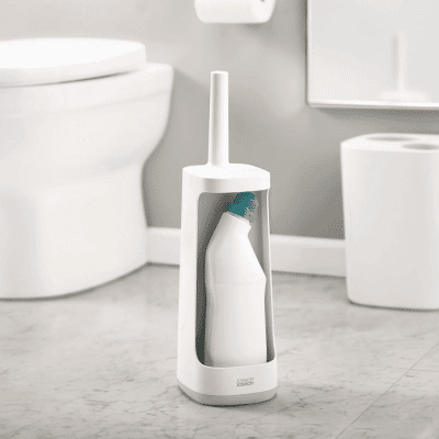 Joseph Joseph Flex™ Plus Light Grey Toilet Brush with Storage Caddy