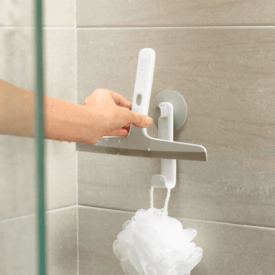 Joseph Joseph EasyStore™ Light Grey Shower Squeegee with Storage Hook
