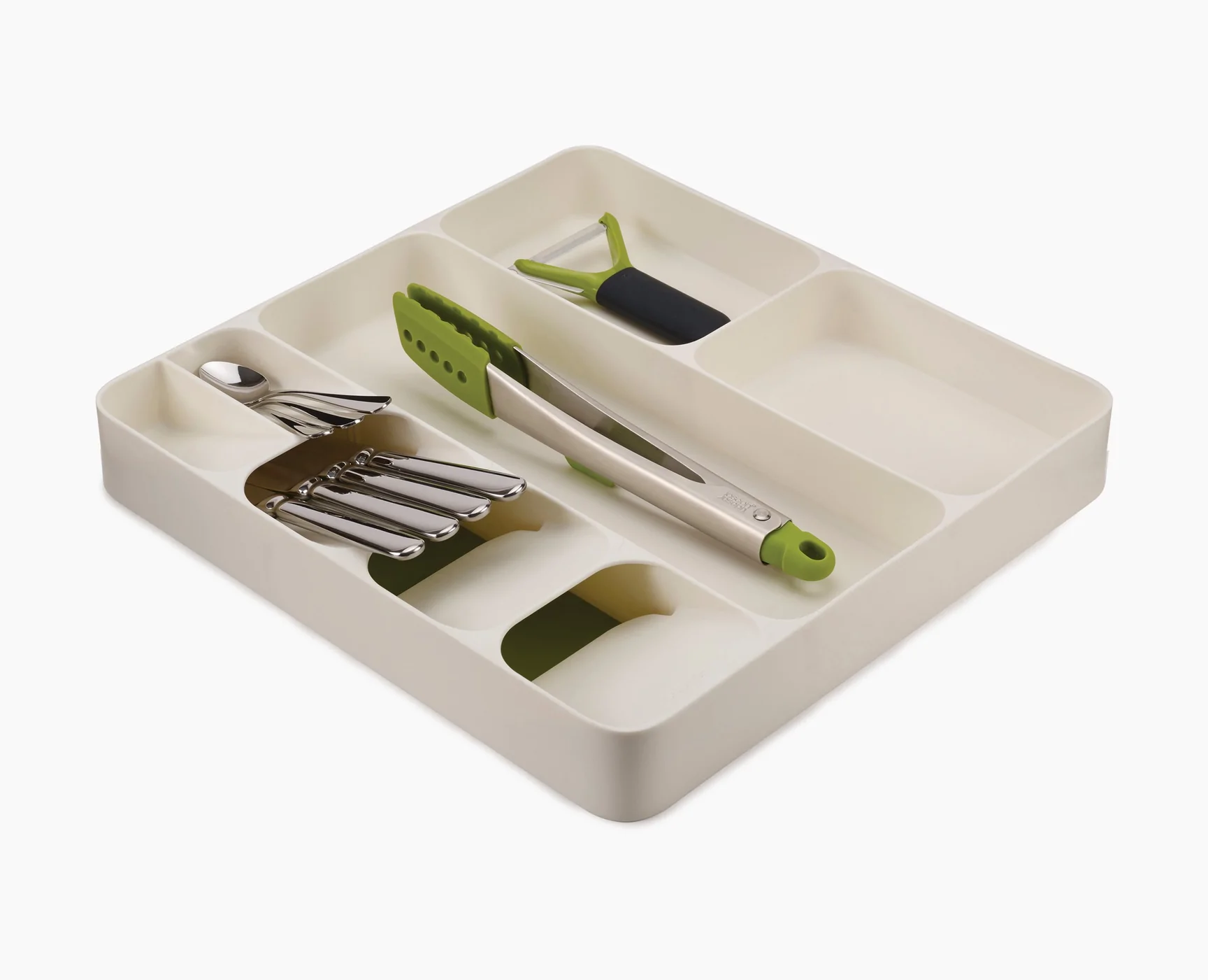 Joseph Joseph DrawerStore™ Cutlery, Utensil & Gadget Organiser White/Green 1 Joseph Joseph DrawerStore™ Cutlery, Utensil & Gadget Organiser White/Green