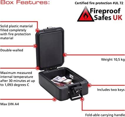 Burg Wächter FP22K FireProtect Fire Resistant Box 2 Burg Wächter FP22K FireProtect Fire Resistant Box - Image 2