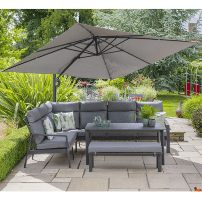 LG Outdoor Santorini Dusk 3m Square Cantilever Parasol