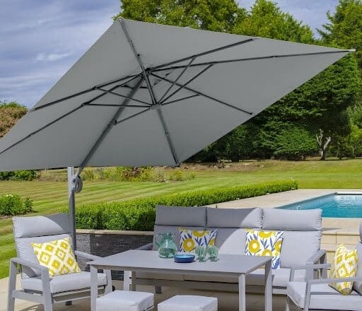 LG Outdoor Santorini Dusk 3m Square Cantilever Parasol 3 LG Outdoor Santorini Dusk 3m Square Cantilever Parasol - Image 3