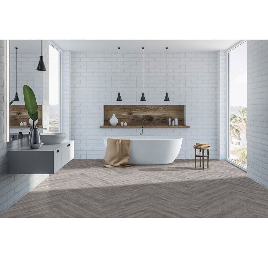 Kraus Brampton Grey Herringbone Flooring (2.34m2 Pack) 1 Kraus Brampton Grey Herringbone Flooring