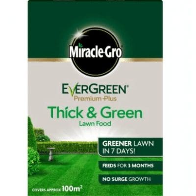 Miracle Gro Evergreen Premium Plus Thick Green Lawn Food 100M2