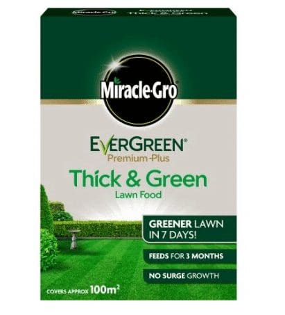 Miracle Gro Evergreen Premium Plus Thick Green Lawn Food 100M2