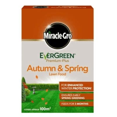 Miracle Gro Evergreen Premium Plus Autumn Spring Lawn Food 100M2
