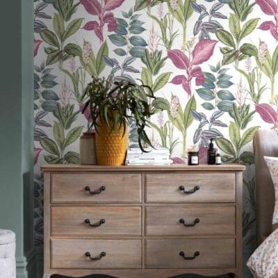 Next Fantasy Rainforest Leaves Multi Wallpaper