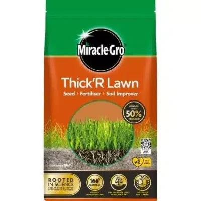 Miracle-Gro Thick’R Lawn Grass Seed and Fertiliser 4kg