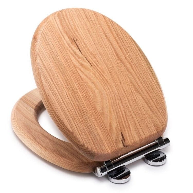 Croydex Rutland Flexi-Fix Toilet Seat Oak 1 Croydex Rutland Flexi-Fix Toilet Seat Oak