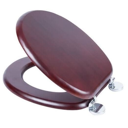 Croydex Davos Solid Pine Luxury Toilet Seat Mahogany 1 Croydex Davos Solid Pine Luxury Toilet Seat Mahogany