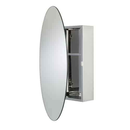 Croydex Tay Stainless Steel Oval Cabinet 1 Croydex Tay Stainless Steel Oval Cabinet