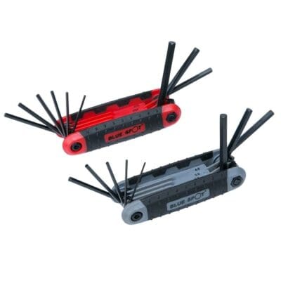 BlueSpot 17 Piece Metric and Imperial Hex Key Sets (1.5-8mm) (5/64"-1/4")