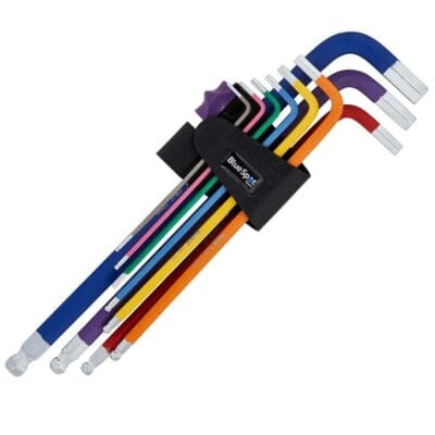 BlueSpot 9 PCE Extra Long Ball End Hex Key Set (1.5-10mm)