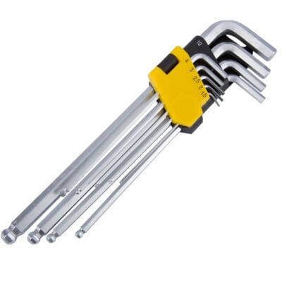 BlueSpot 9 Piece Extra Long Ball End Hex Key Set (1.5-10mm)