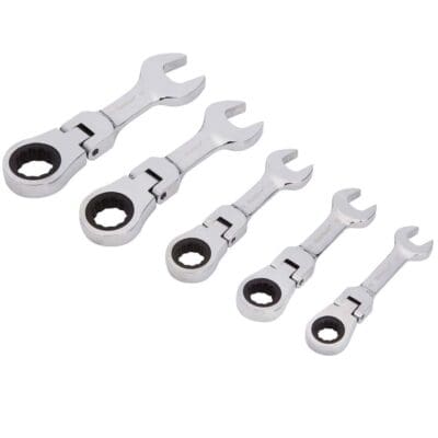 Blue Spot Flexible Stubby Ratchet Spanner Set (10-19mm)
