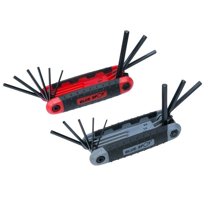 BlueSpot 17 Piece Metric and Imperial Hex Key Sets (1.5-8mm) (5/64"-1/4")