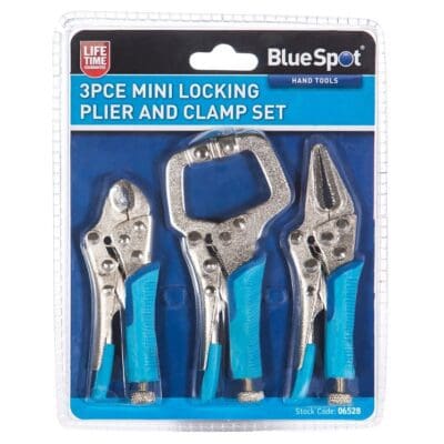 Blue Spot 3PCE Mini Locking Plier and Clamp Set