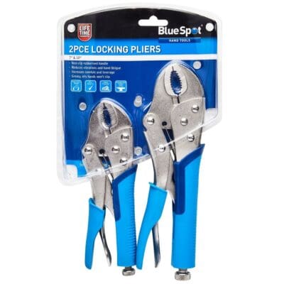 BlueSpot 7" & 10" Soft Grip Curved Locking Pliers