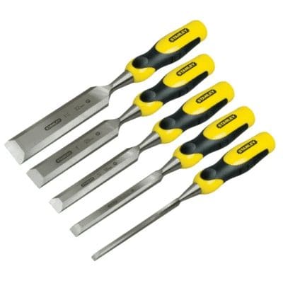 Stanley Dynagrip Bevel Edge Chisel with Strike Cap Set, 5 Piece - STA216885