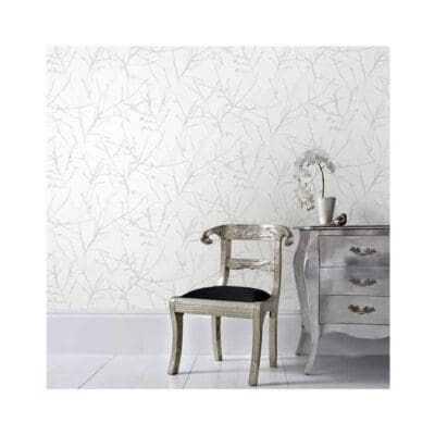 Innocence White Mica Wallpaper